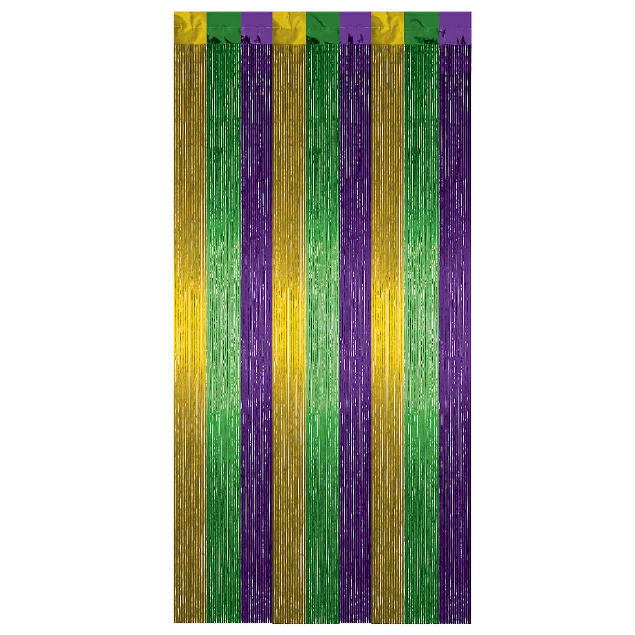 Beistle 8ft. x 3ft. Mardi Gras 1-Ply Gleam 'N Curtain